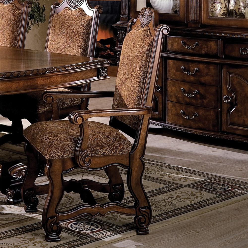 Crown Mark Neo Renaissance Dining Arm Chair with Traditional